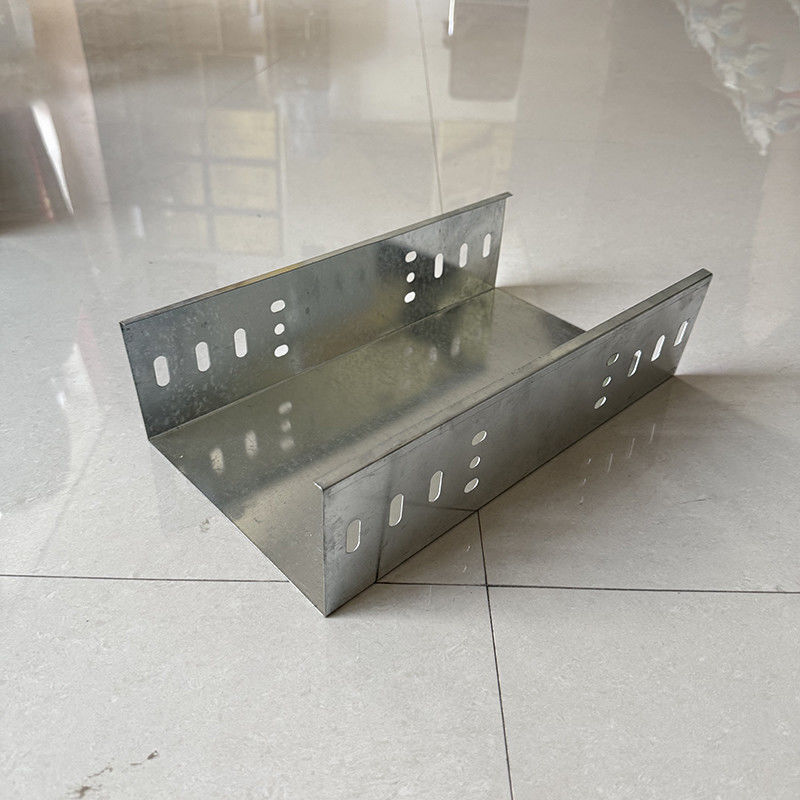 Hot Dip Galvanized Steel Cable Tray Electric Wire Cable Channel Tray Silvery Color