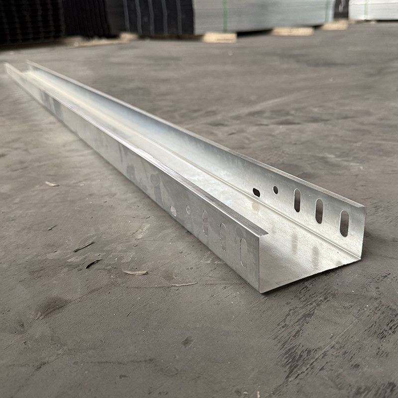 Hot Dip Galvanized Steel Cable Tray Electric Wire Cable Channel Tray Silvery Color