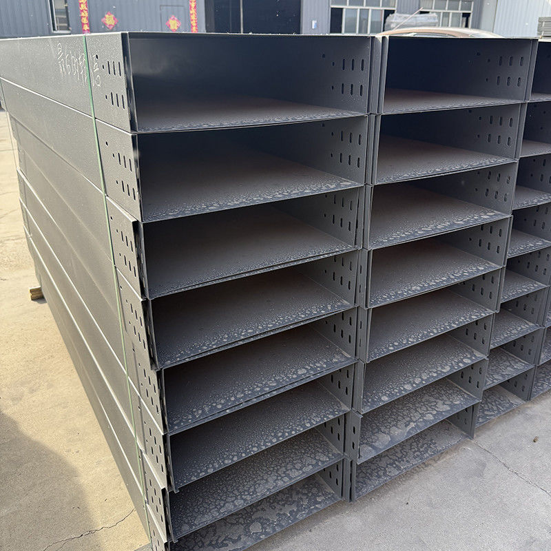 Fireproof Outdoor Cable Tray Bridge Plastic Enclosed Iron Trough Sprayed For Building Construction