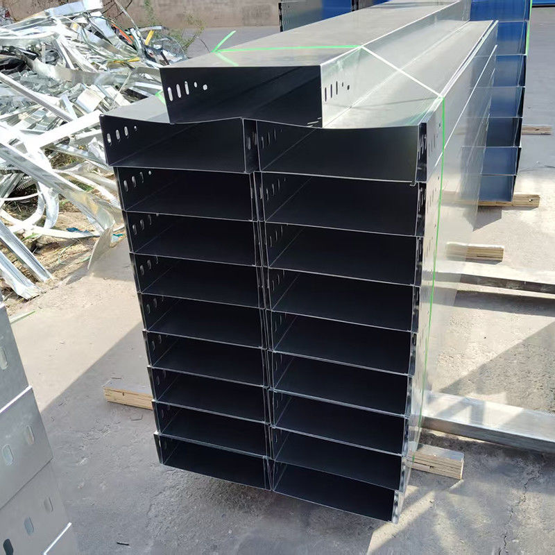 Outdoor Heavy Duty Metal Trough Type Wireway Cable Tray 50-900mm Width