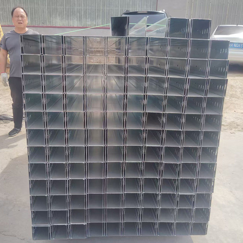 Trunking Trough Solid Bottom Type Cable Tray Slotted Perforated Bridge Cable Tray